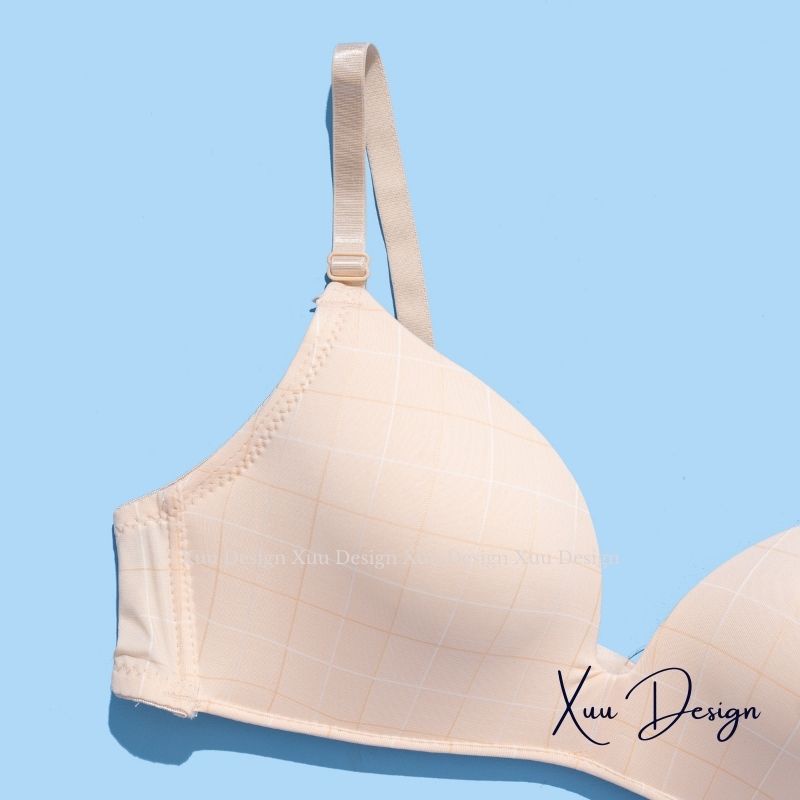 Áo ngực nữ Wexuu áo lót nữ nâng ngực kẻ caro đệm mút mỏng không gọng siêu thông thoáng - AV14