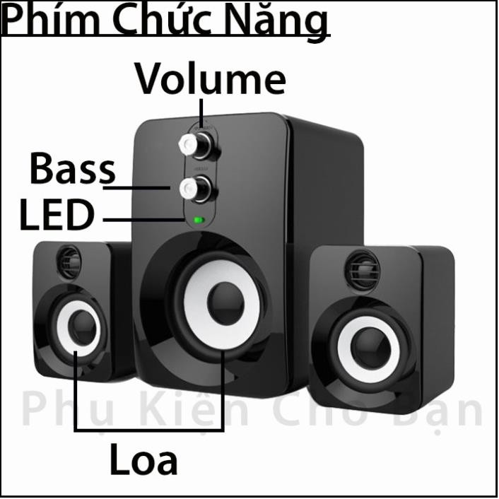 Loa Máy Tính Laptop Giá Rẻ Có Dây Bass PKCB 201 Speakers PF94