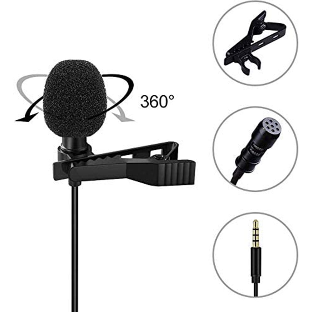 Micro minimicrophone có jack cắm 3.5mm thích hợp cho quay video YouTube