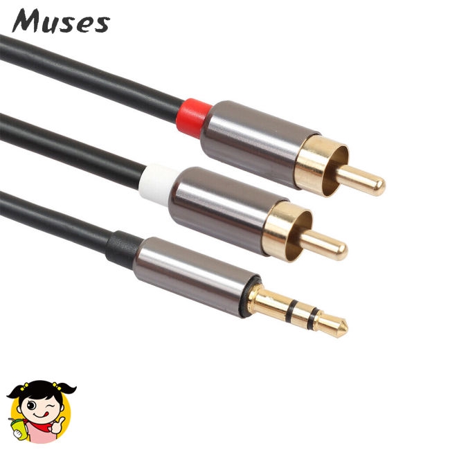 Muse07 Dây cáp chuyển đổi âm thanh 3.5mm nam sang 2 nam RCA chất lượng cao