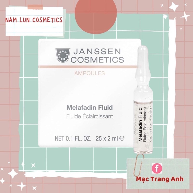 - Tinh chất làm trắng da - Janssen Cosmetics Ampoules Melafadin Fluid