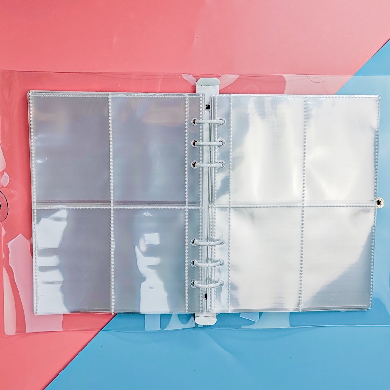 Bộ 10 ngăn đựng thẻ/ hóa đơn/ tài liệu khổ A5 trong suốt dùng để chèn vào album/ sổ sưu tầm tiện dụng cho văn phòng