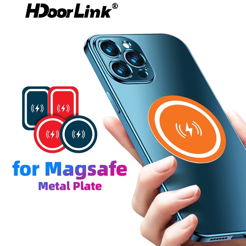 Tấm kim loại hỗ trợ sạc không dây HDOORLINK từ tính cho giá đỡ điện thoại gắn xe hơi