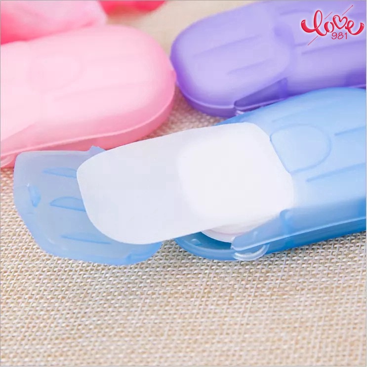 Hộp Đựng Xà Phòng Giấy Mini 20 Ngăn Tiện Dụng Cho Du Lịch