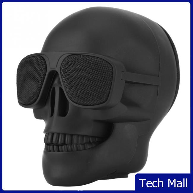 Portable Mini Skull Head Speaker Wireless Bluetooth Stereo Speaker HD Bass Speaker