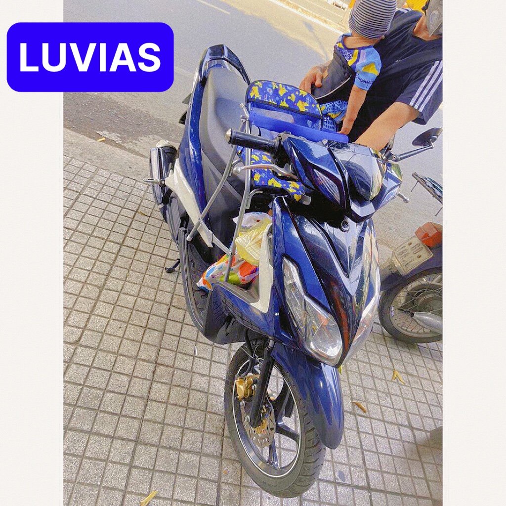 Ghế ngồi xe máy Luvias cho bé , ghế ga xếp gấp gọn