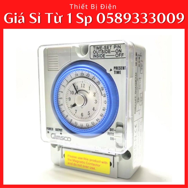 Timer cơ TB35-N rơ le 24 giờ điện áp 100VAC-240VAC thiết lập điều khiển tự động đến công suất 1500W