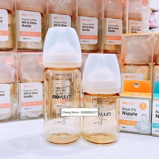 [CHÍNH HÃNG] Bình Sữa Moyuum Hàn Quốc Kèm Núm Siêu Mềm Cho Bé 170ml/ 270ml
