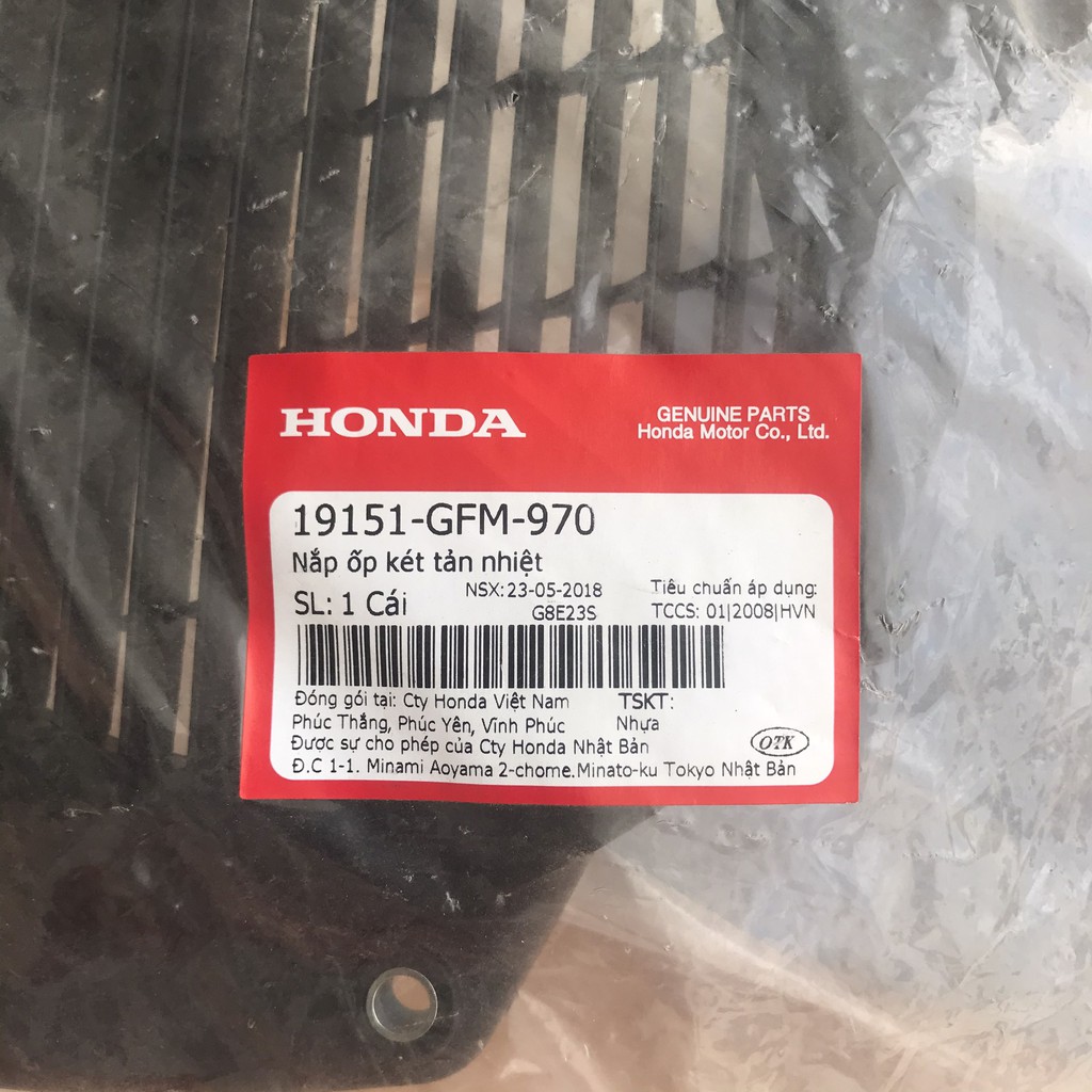 Nắp ốp két tản nhiệt xe Lead cũ zin chính hãng Honda 19151-gfm-970