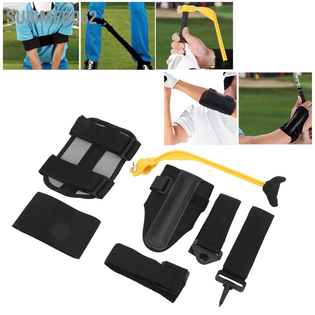 [Hàng Sẵn] 5 cái Máy tập Golf Swing Huấn luyện viên PVC Neoprene Tư thế Correstion Vòng đeo tay Băng cổ cố định Chân thanh Bộ điều chỉnh 【Summer062】
