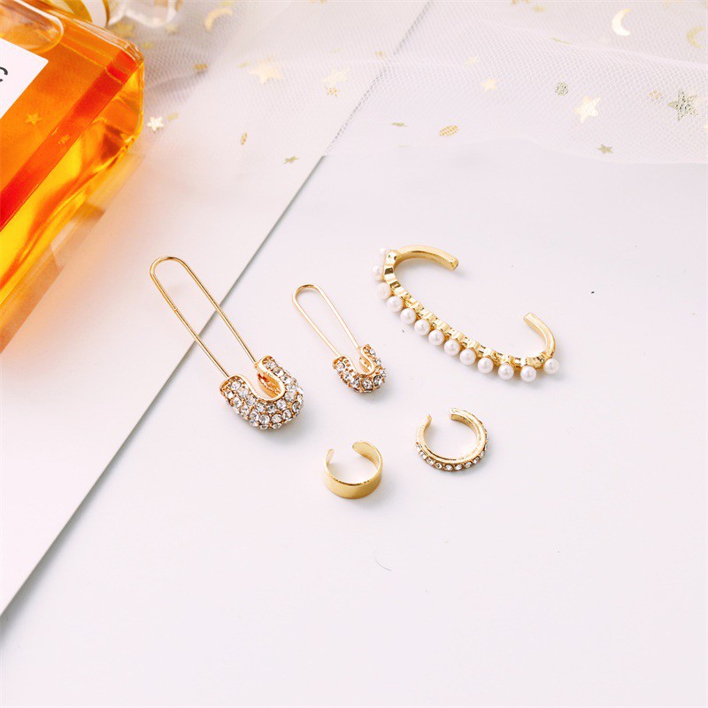 Bông Tai Đính Đá Sáng Tạo Theo Phong Cách Hàn Quốc