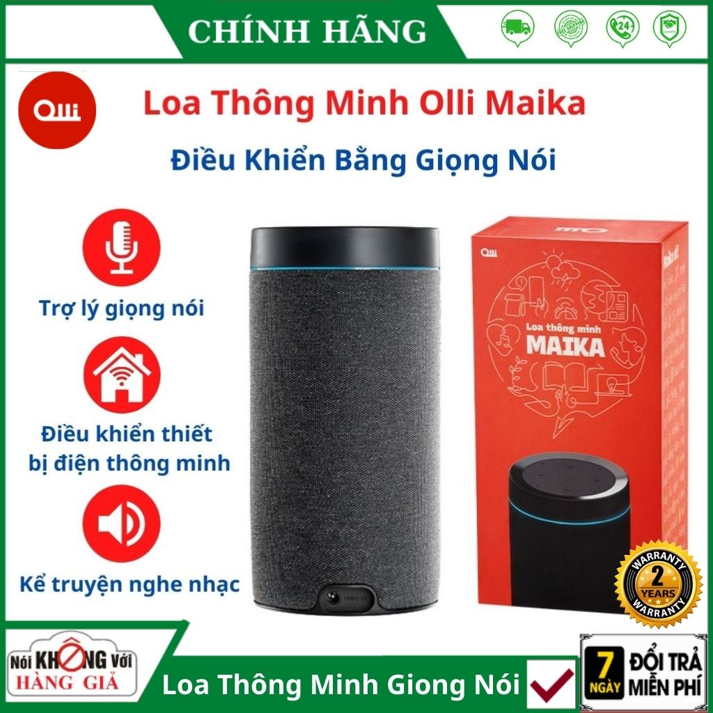 Loa điều khiển bằng giong nói Maika Chính hãng - Loa thông minh tiếng việt wifi, bluetooth , trợ lý ảo , nhà thông minh