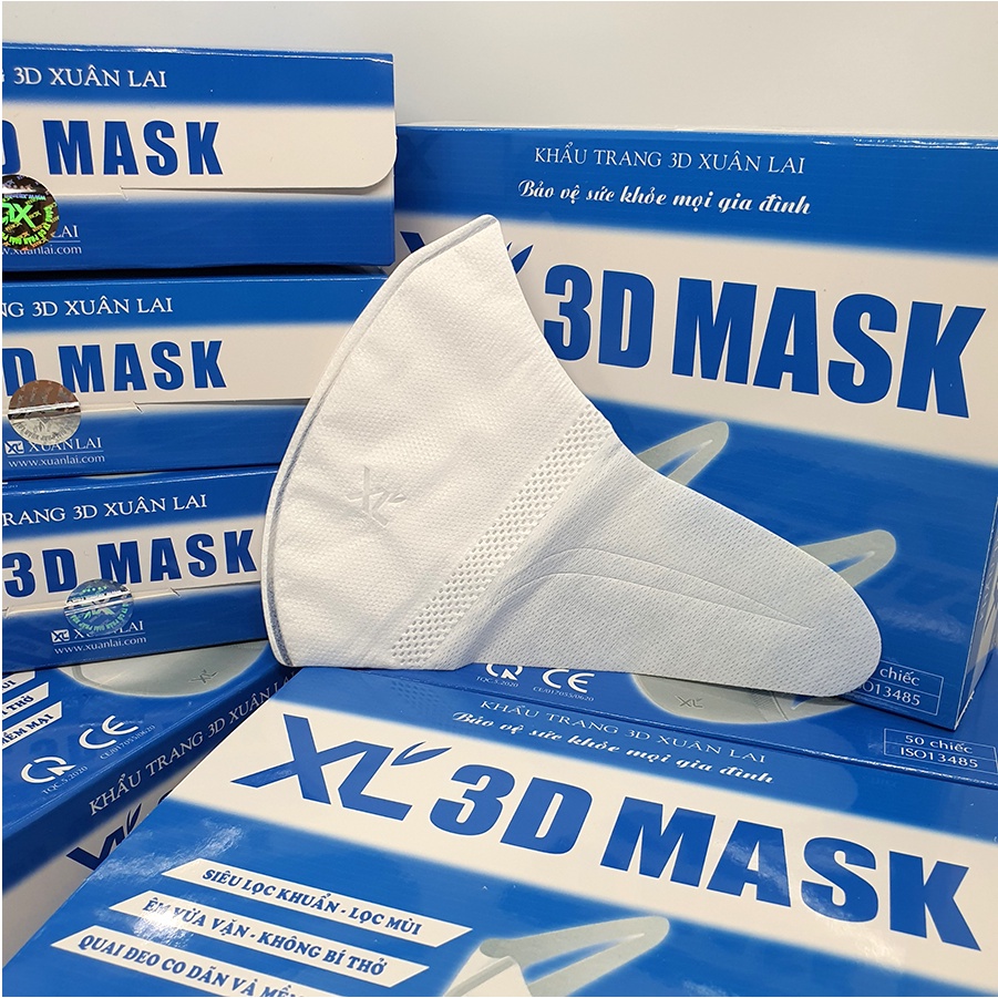 Hộp 50 Chiếc Khẩu Trang 3D MASK Chống Bụi PM 2.5 Kháng Khuẩn XL | BigBuy360 - bigbuy360.vn