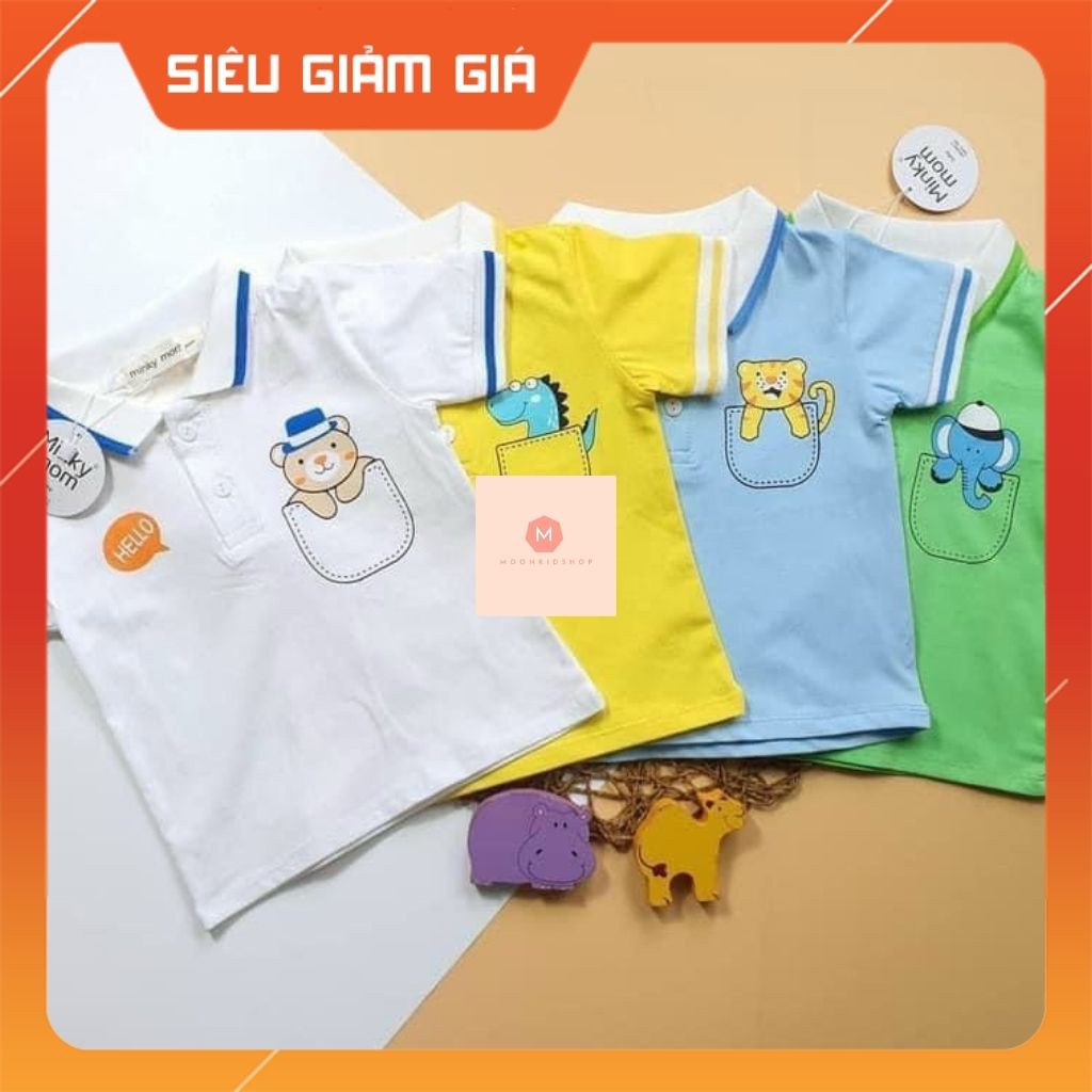 Áo Thun Cotton 100% Cho BéHoa Văn Ngộ NghĩnhCo giãn 4 chiều thấm hút mồ hôi cực tốt,dành cho bé từ 6-20