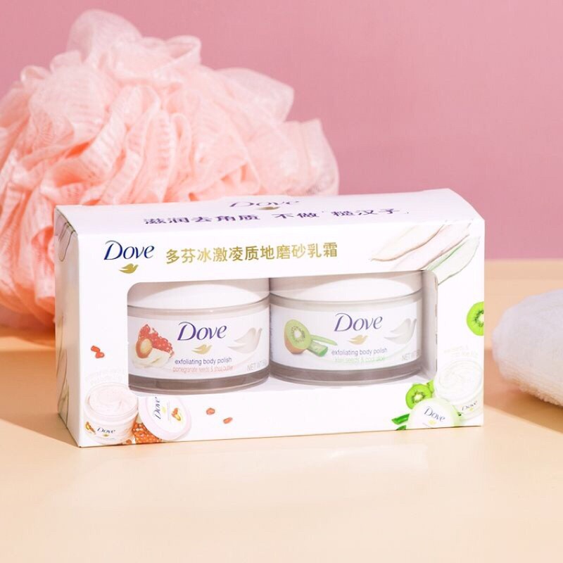 Set 2 hũ kem tẩy tế bào chết Dove 50g nội địa Trung