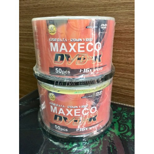 Đĩa Trắng DVD Maxeco 4.7GB Cọc 50 Cái - Đĩa Trắng Ghi Phần Mềm