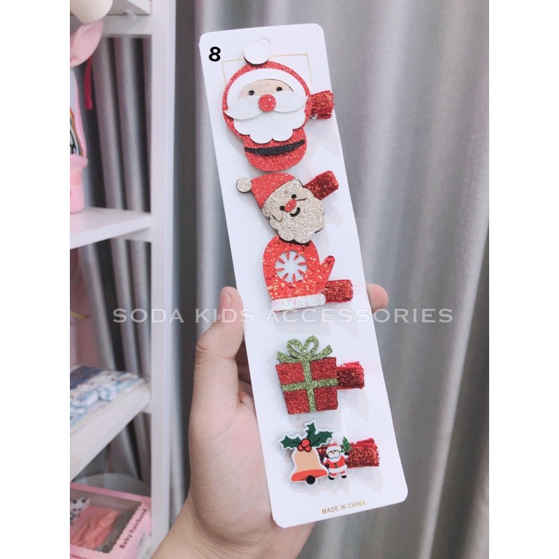 (ảnh thật) set kẹp tóc Xmas
