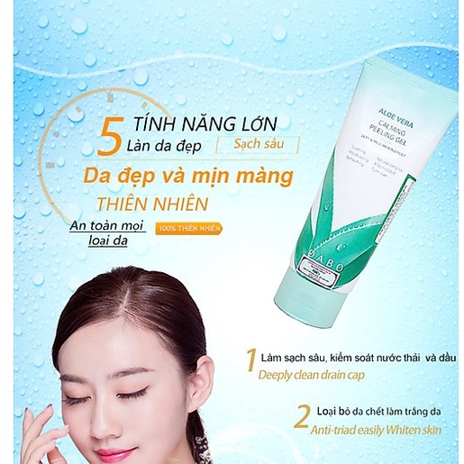 Tẩy Da Chết Dabo Lô Hội Trắng Da, Mờ Thâm Xạm DABO ALOE PEELING GEL - HT264