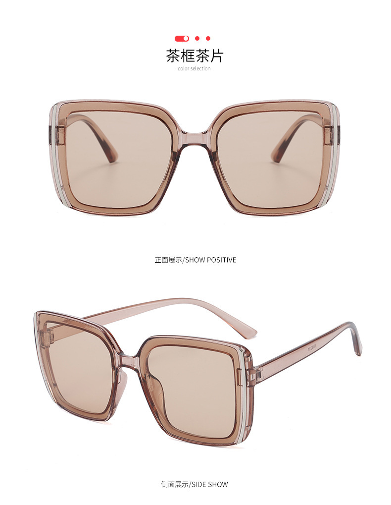 2021 Fashion Square Glasses White Street Sunglasses Female Big Round Face Show Face Small Sunglasses Trendy New Style