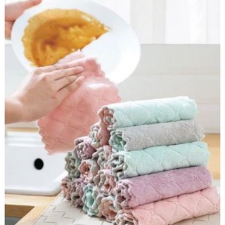 Combo 5 khăn lau nhà bếp lau bát siêu thấm , khăn lau đa năng ( vuông)