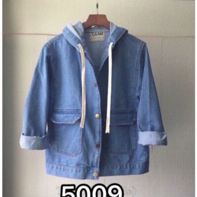 Áo khoác jean nữ có nón