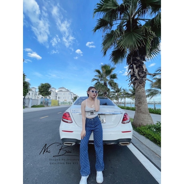 Quần suông ống rộng hoạ tiết sang chảnh(064) | BigBuy360 - bigbuy360.vn