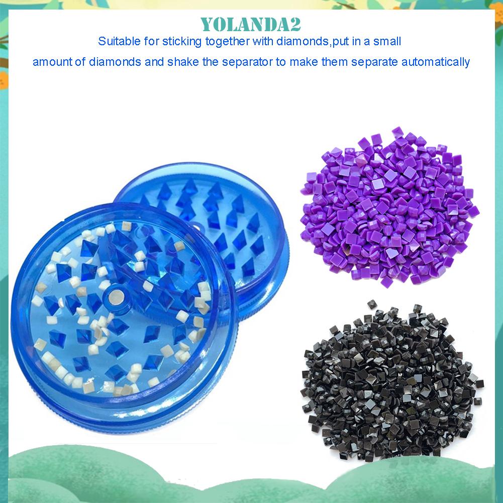 Dụng cụ phân tách đá đính tranh hình tròn/ vuông độc đáo tiện dụng chất liệu nhựa