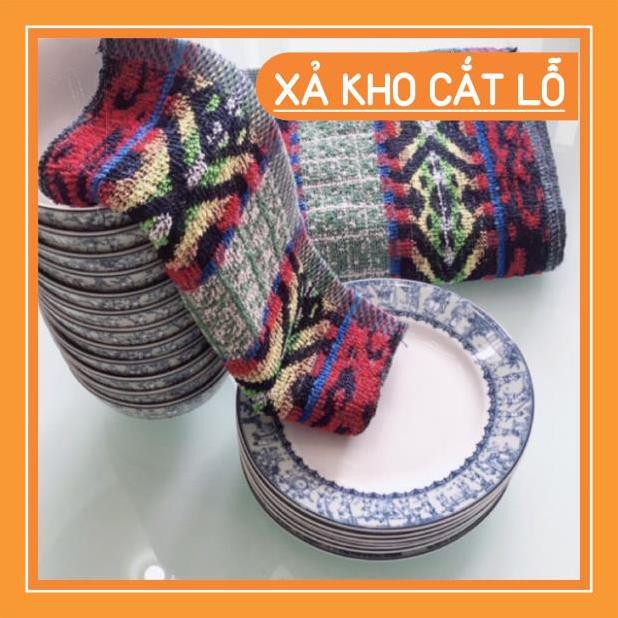(Siêu sale) Khăn lau thổ cẩm mềm mịn, êm nhẹ, không phai màu, sổ lông, độ bền cao,chất liệu thổ cẩm của người Thái