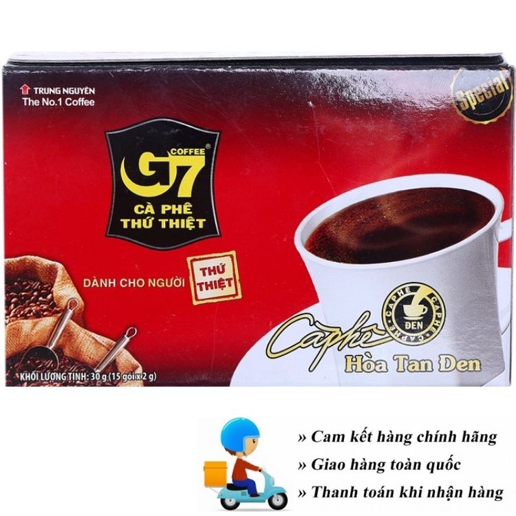 [Combo 3 hộp] Cà Phê G7 Đen Không Đường hộp 15 gói - Cafe Hoà Tan Trung Nguyên | BigBuy360 - bigbuy360.vn