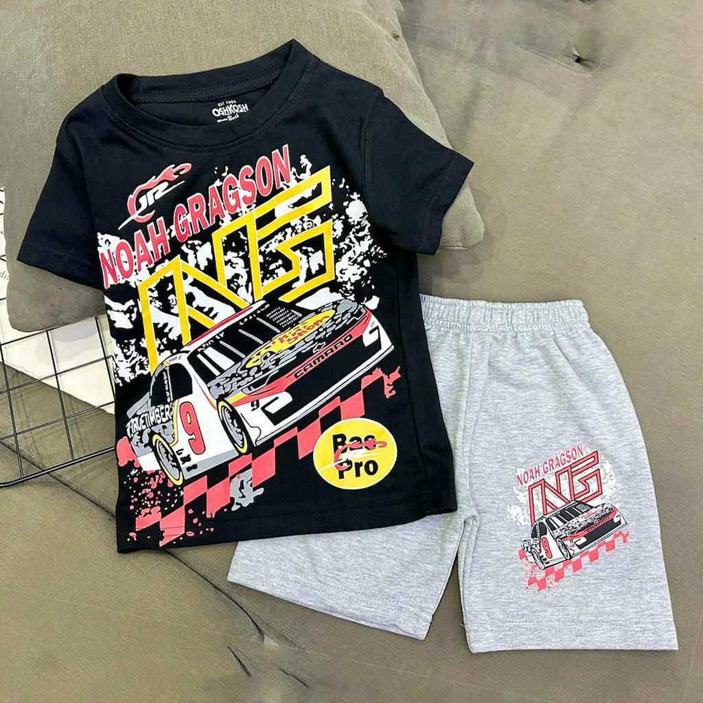 Combo đồ bộ bé trai size đại 11-40 kg set 3 5 bộ quần đùi áo cộc tay cho bé trai thun cotton mặc mát Homie Kids