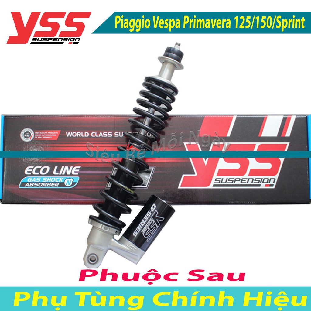 Cặp Phuộc Bình Dầu Trước và Sau YSS Piaggio Vespa Primavera 125,150,Sprint Black