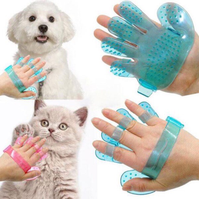 Doremiu- 1 chiếc Găng tay tắm chó mèo bằng nhựa dẻo găng tay mát xa cho thú cưng