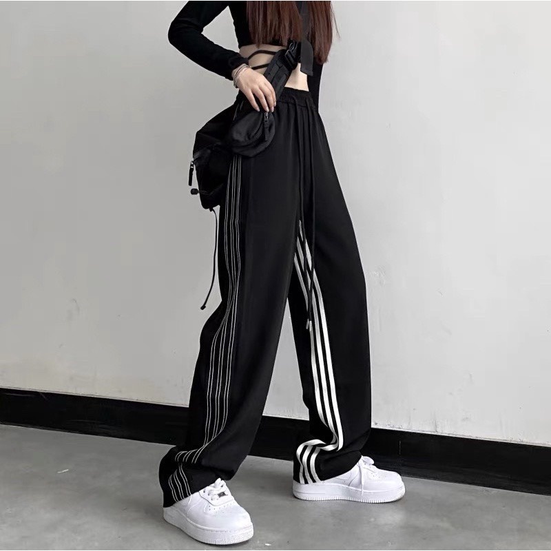 Quần thể thao 🌸 Quần jogger nữ 3 sọc chỉ nổi sporty phong cách Hàn Quốc Ulzzang Mylady