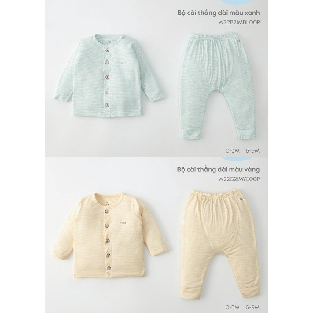 Nous - Bộ cài thẳng dài tay từ 0-3m đến 9-12m