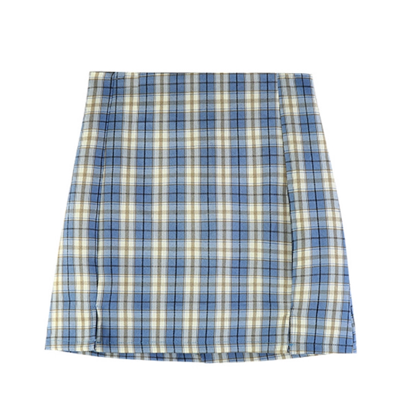 IELGY Chân Váy Chữ A Lưng Cao Họa Tiết Kẻ Sọc Thời Trang Mùa Hè Cho Nữ