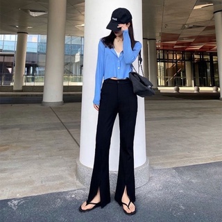 QUẦN VẢI ỐNG LOE XẺ GẤU