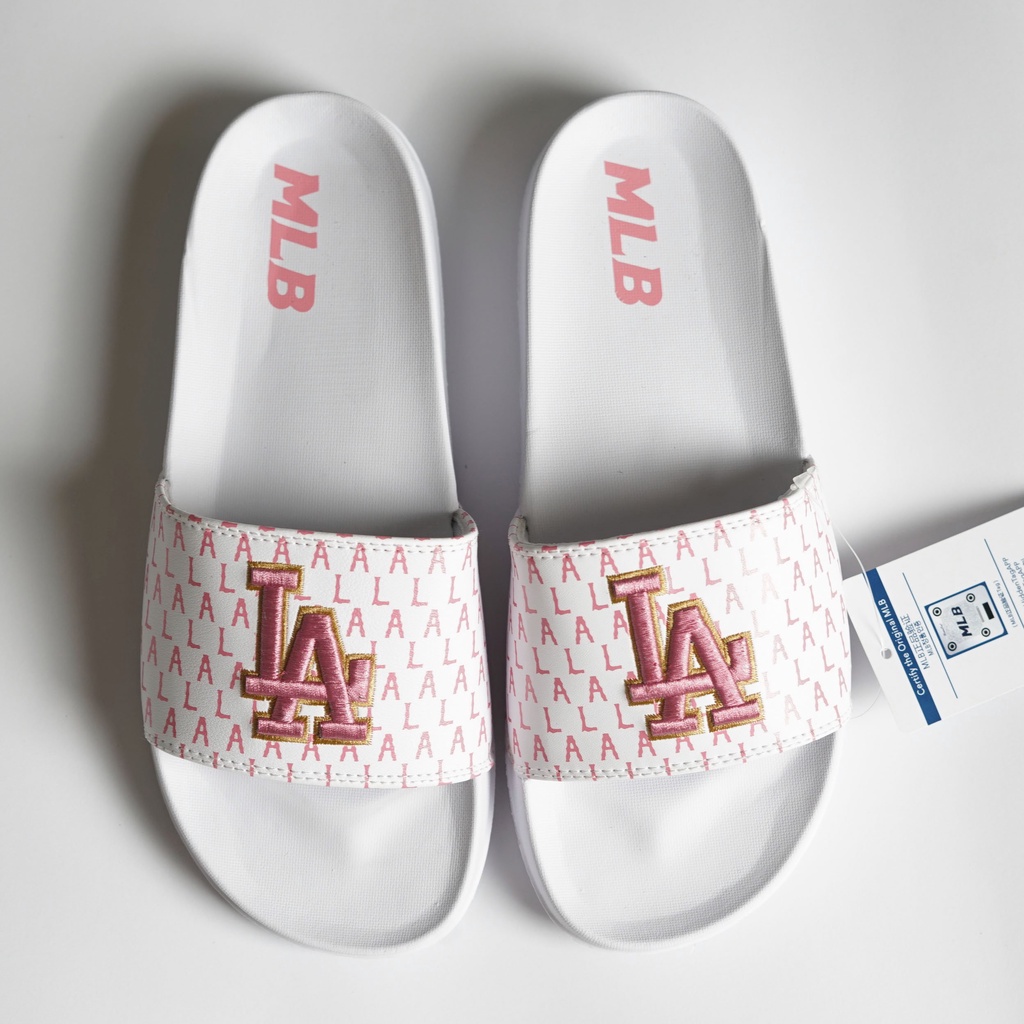 Dép MLB LA Monogram unisex thời trang, mang êm chân, đế bền, BH 1 năm,  BG HOUSE