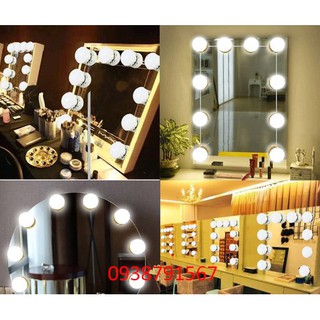 Đèn led dán trang trí gương (10 bóng led+ ánh sáng trắng)