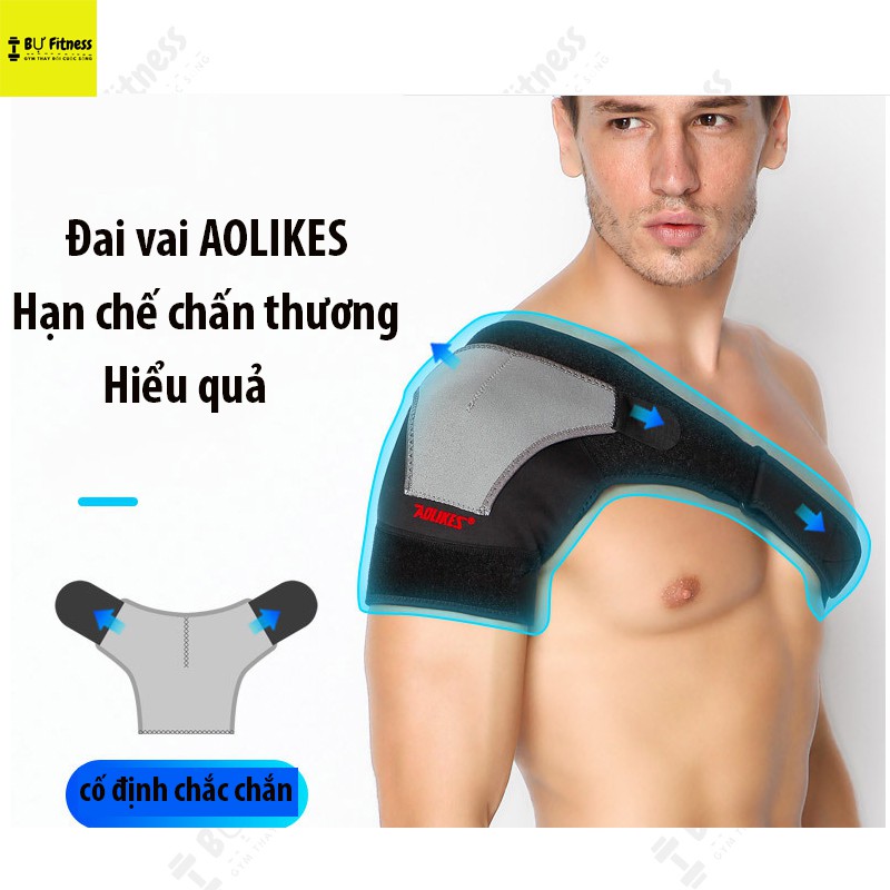 Đai bảo vệ khớp vai Aolikes, đai bảo vệ và hỗ trợ hồi phục chấn thương vai