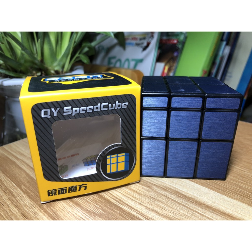 Rubik Biến Thể QY Mirror Cube 3x3 Rubic Gương xanh