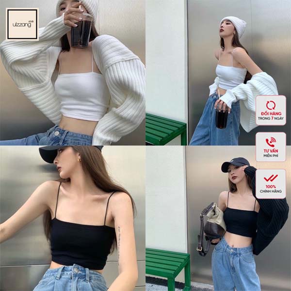 Áo Hai Dây Sợi Bún Nhiều Màu Cotton Freesize 40-55KG