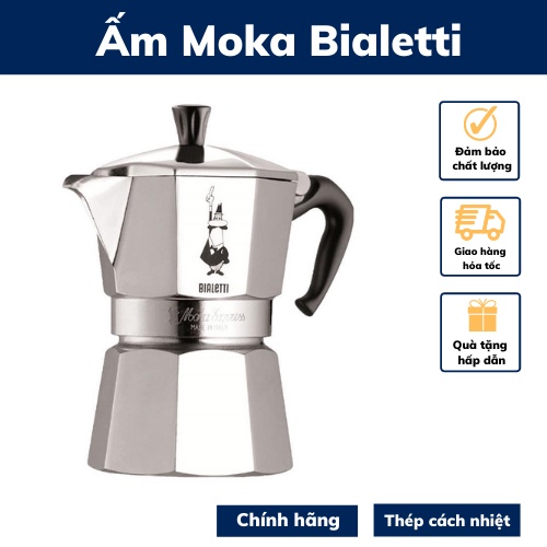 Bình pha cafe ấm moka pha cà phê bình pha Bialetti Brikka pha Espresso chất liệu cao cấp thiết kế thông minh hiện đại