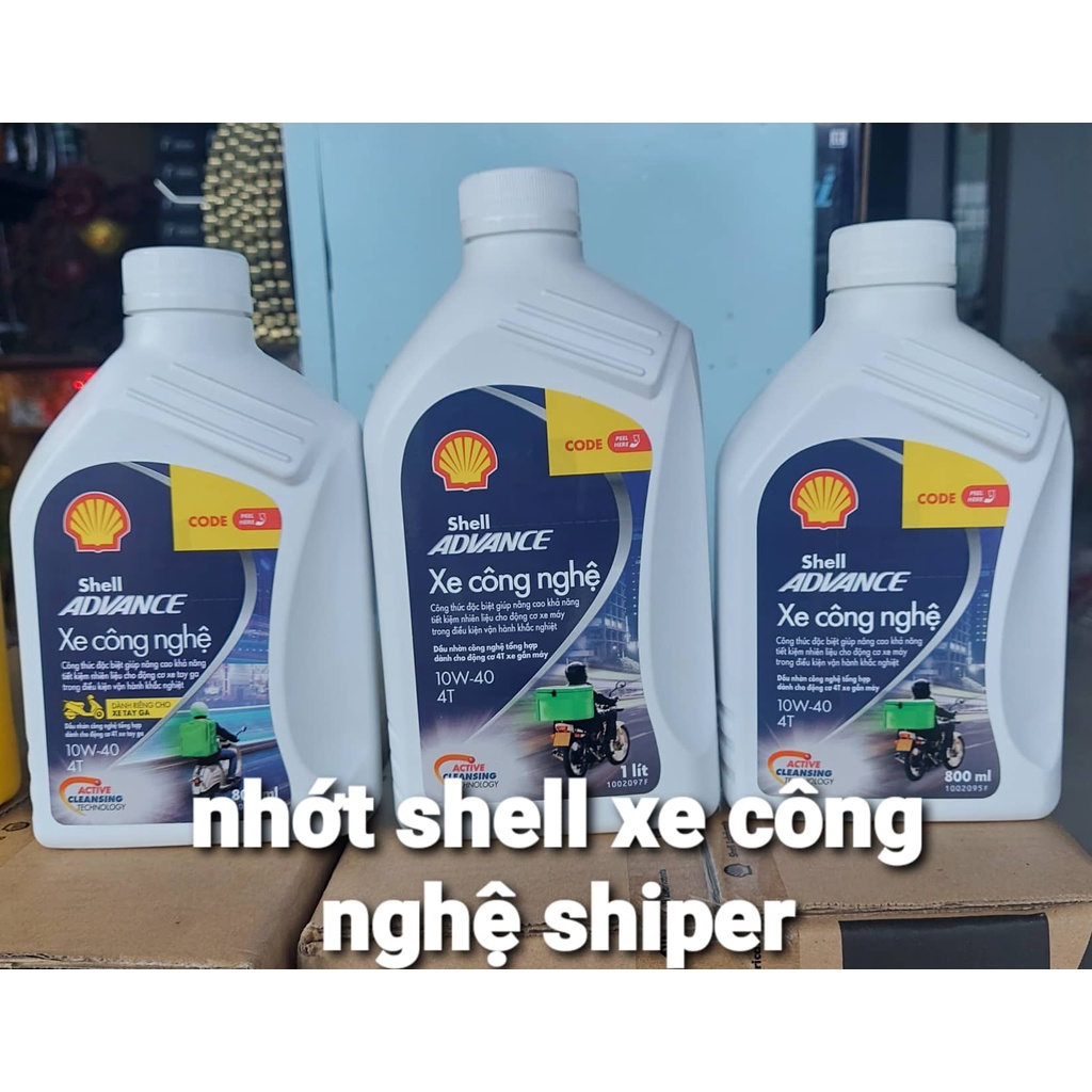 Nhớt Shell Advance xe công nghệ shiper xe ga và xe số