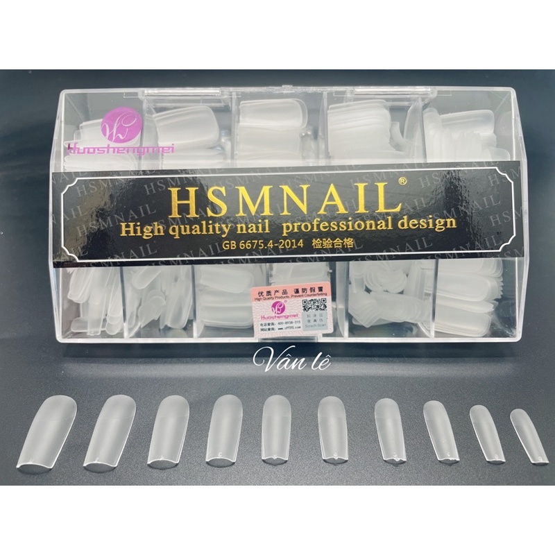 Móng úp hsm chính hãng hộp mới đủ phom hộp 500 móng