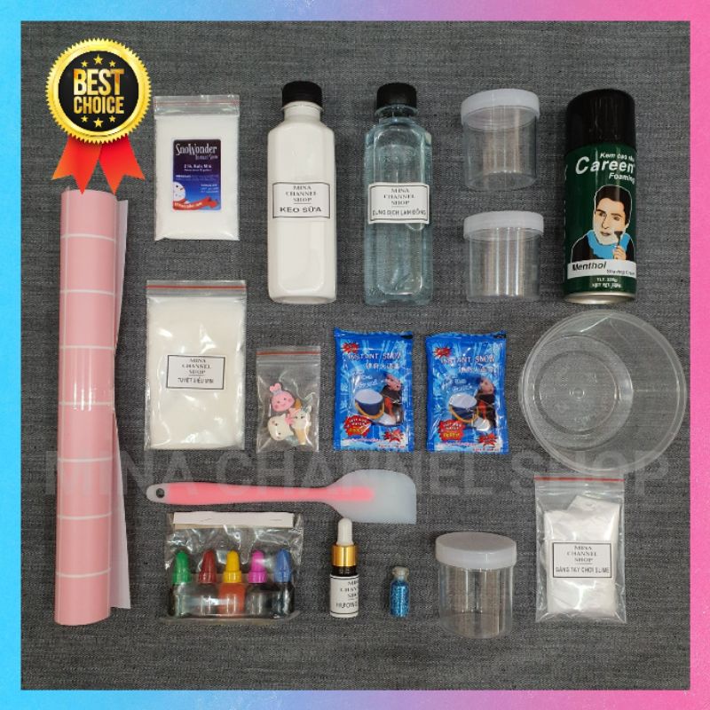 Bộ Kit Slime Mây Tuyết Mỹ Đẹp Nhất, Dễ Làm Nhất, Đầy Đủ Và An Toàn Nhất