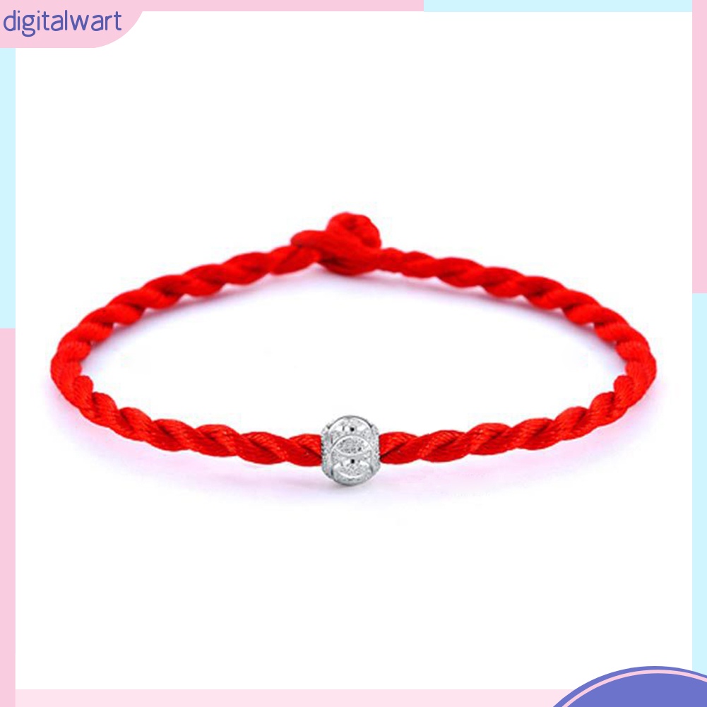 Vòng tay may mắn kiểu bện màu đỏ kiểu dân tộc thiểu số cho nam&amp;nữ