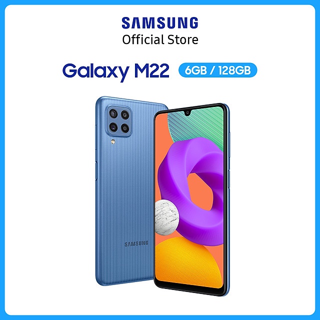 Điện Thoại Samsung Galaxy M22 (6GB/128GB) Hàng chính hãng (Màu: Xanh) - Kích hoạt BH ngày mua hàng