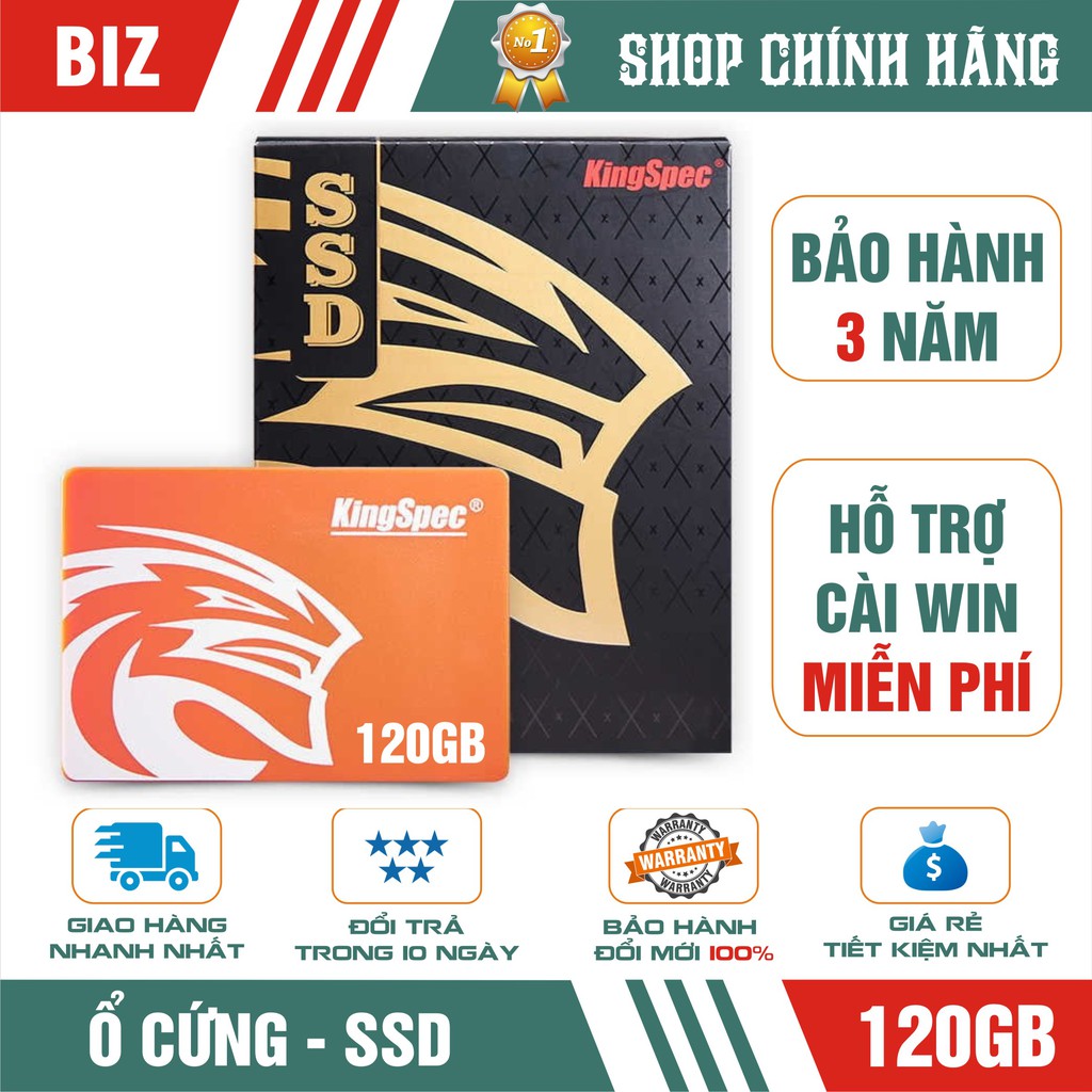 [Mã 255ELSALE giảm 7% đơn 300K] Ổ cứng SSD 120GB KingSpec Chính hãng - Bảo hành 36 tháng !!!