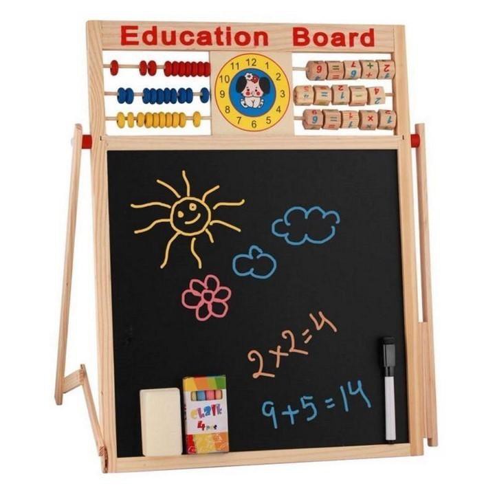 Bảng ghép nam châm 2 mặt và bộ chữ số cho bé.