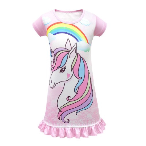 Đồ ngủ Ngắn Tay In Họa Tiết Hoạt Hình Dễ Thương Cho Bé Gái